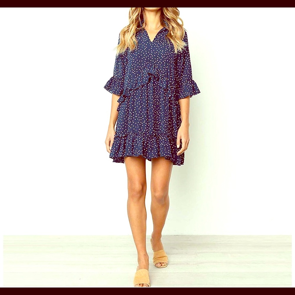 Ruffled Polka Dot Dress